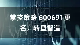 拳控策略 600691更名，转型智造